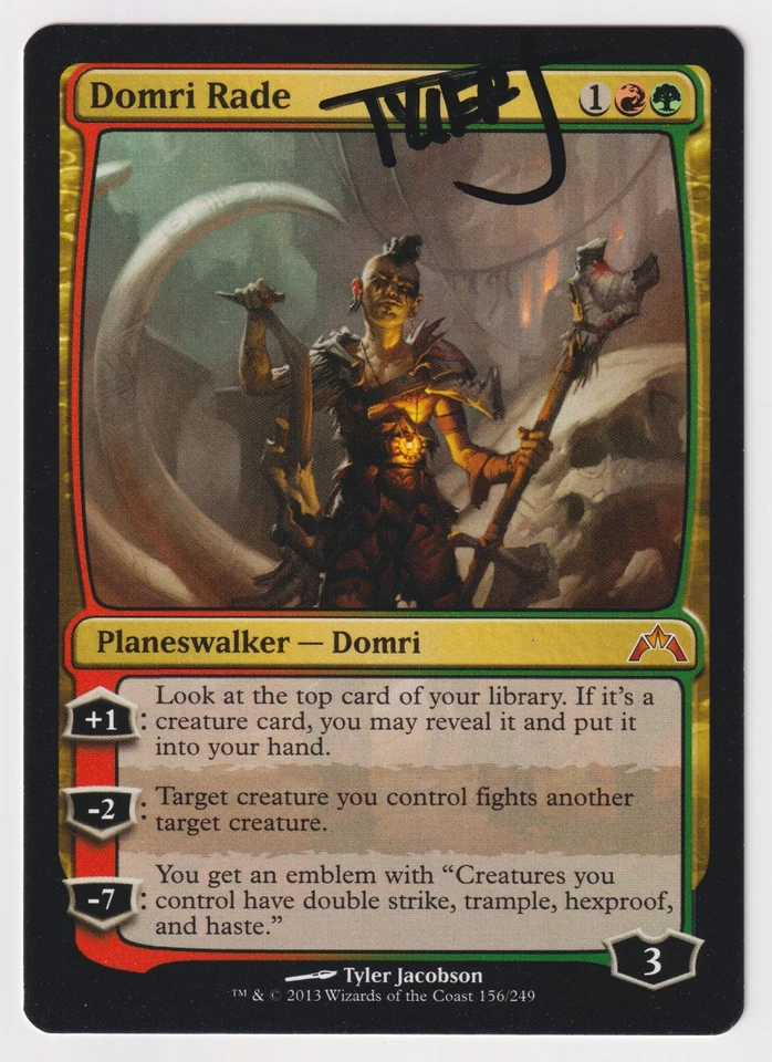 Painted Signed Domri Rade Proof Sketch NM Artist Tyler Jacobson MTG AP 25/50! - Image 2 of 2