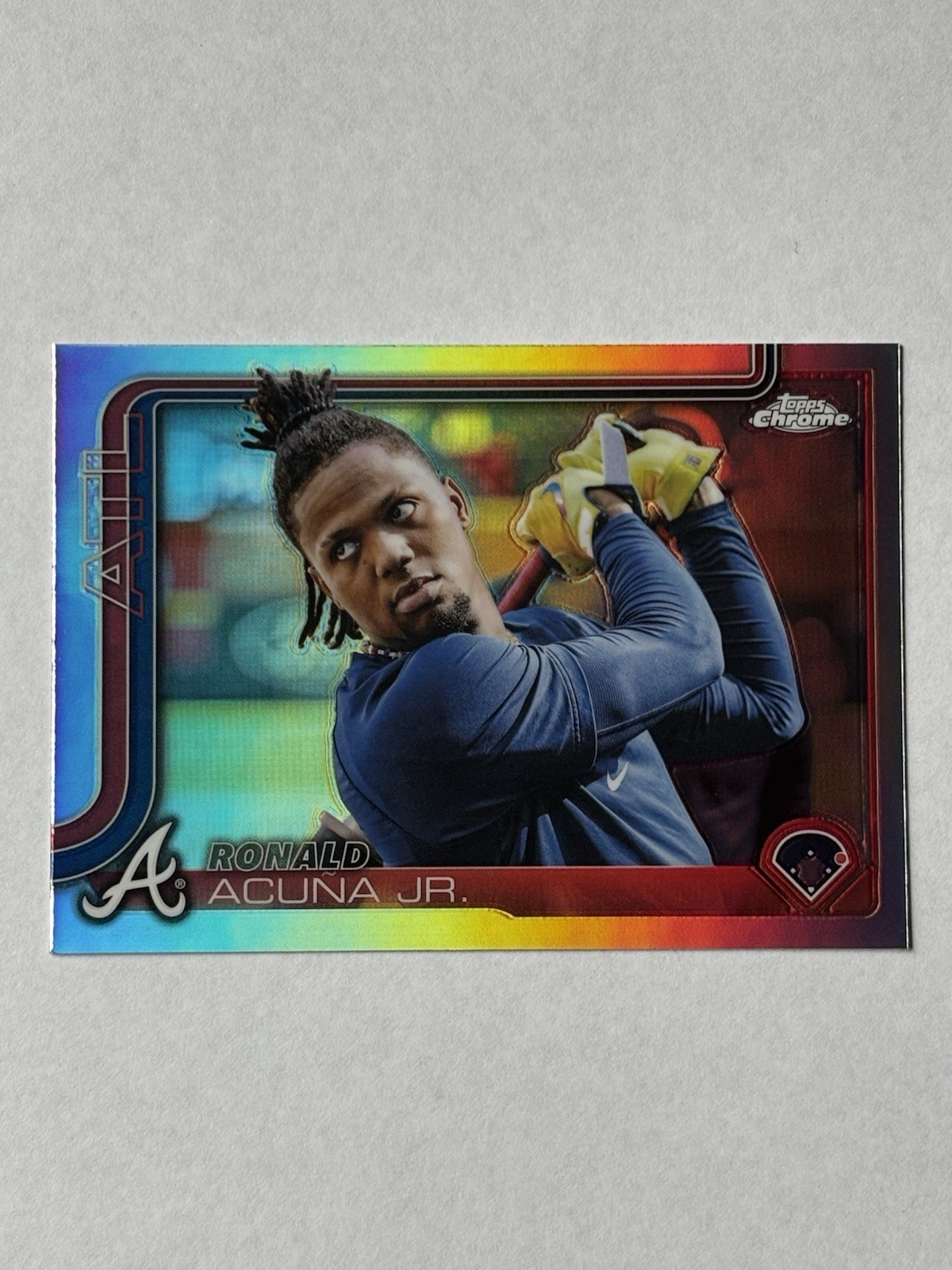 2025 Topps Chrome #257 Ronald Acuna Jr. Image Variation SP Atlanta Braves
