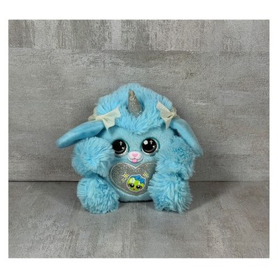Zuru Rainbocorns Bunnycorn Blue Plush Stuffed Animal Silver Horn Wings 5.75 Inch