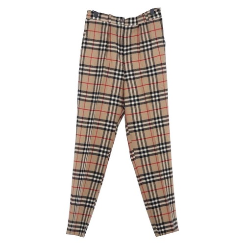 Burberrys Nova Check Pants Canvas Beige Auth am10285 - 第 1/8 張圖片