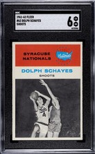 1961 Fleer Basketball #63 Dolph Schayes IA SGC 6 HOF 