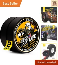 Multipurpose Black Hockey Tape: 2 Rolls Waterproof Grip Tape for Sports Gear