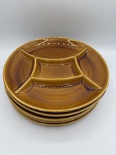 Mid Century Dexam Tapas Plates Divided Rustic Brown Great Condition Set of 5