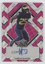 2022 Leaf Metal Draft Pink Wave 9/15 Hassan Haskins #BA-HH1 Auto 8d2