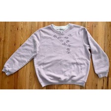 Vintage 90's Hasting  Smith purple embroidered floral sweatshirt size M