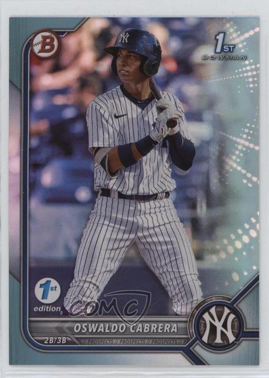 2022 Bowman 1st Edition Sky Blue Foil Oswaldo Cabrera #BPPF-17 v9t