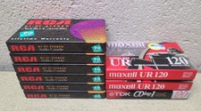 Maxell RCA Blank Audio Cassette Tapes - Lot Of 9 - SEALED NEW