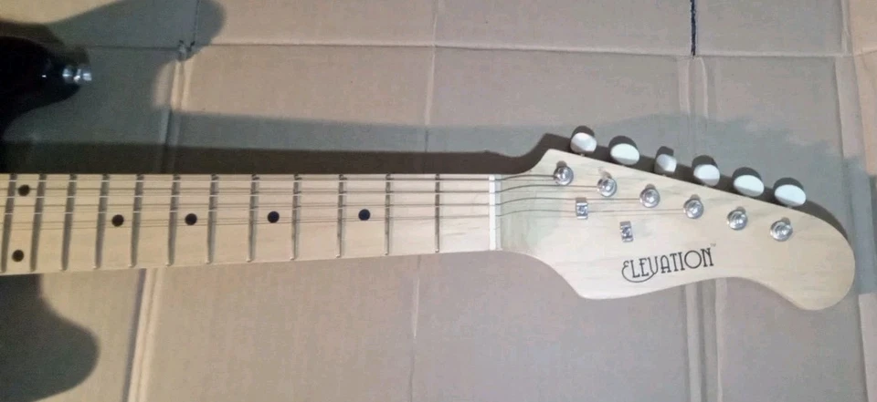 Elevation ¾ ( 30") Black Electric Guitar Needs Two Strings Ideal New Starters  - Image 4 of 4