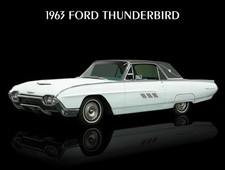 1963 Ford Thunderbird Landau In Light Blue New Metal Sign 9x12 Ships Free