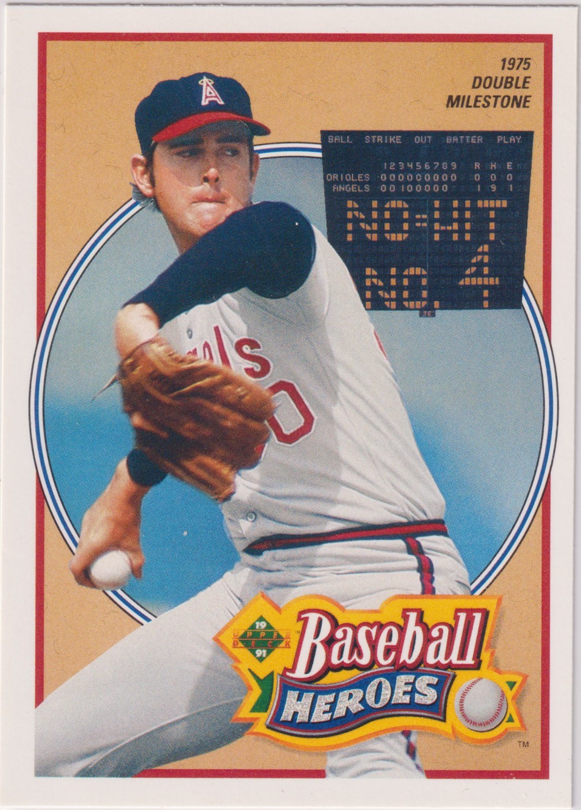 NOLAN RYAN 1990 UPPER DECK BASEBALL HEROES #12 OF 18 FREE SHIPPING