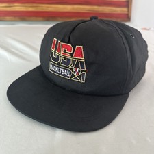Vintage USA Basketball Dream Team 1992 Hat Cap Black Red Snapback Mcdonalds NBA