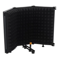 Microphone Isolation Shield for Recording Studio Wind Screen Foldable 3/8",5/8"