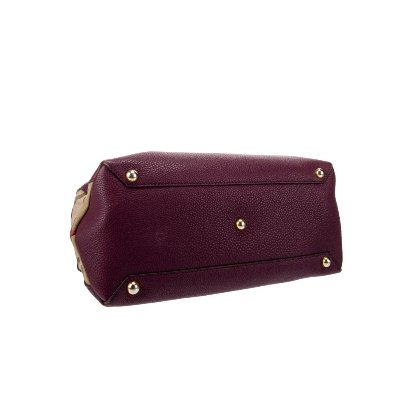 Burberry Leather House Check Pattern Shoulder Han… - image 4