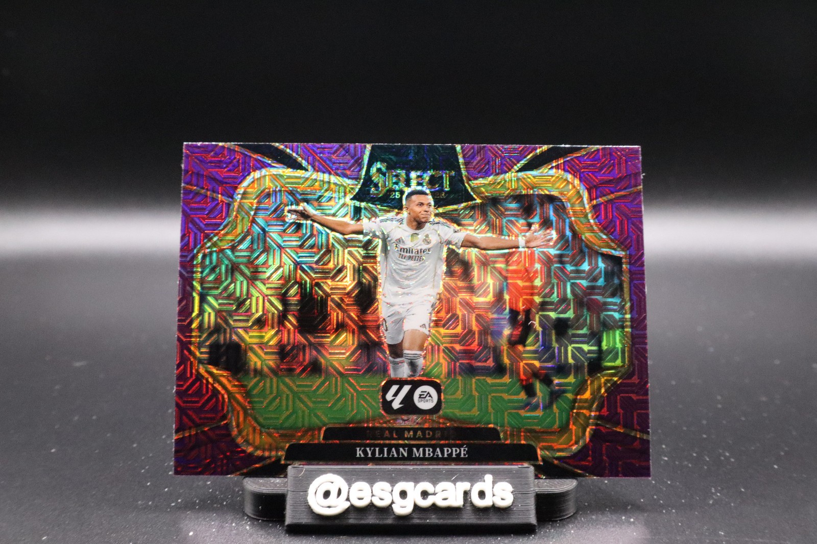 2025-26 Panini Select La Liga - Field Level Kylian Mbappe #225 Purple Mojo Prizm