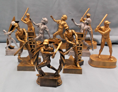 #7 Baseball Trophy Resin Awards   Lot of 10   Large 8  Premium Statues   Mixed