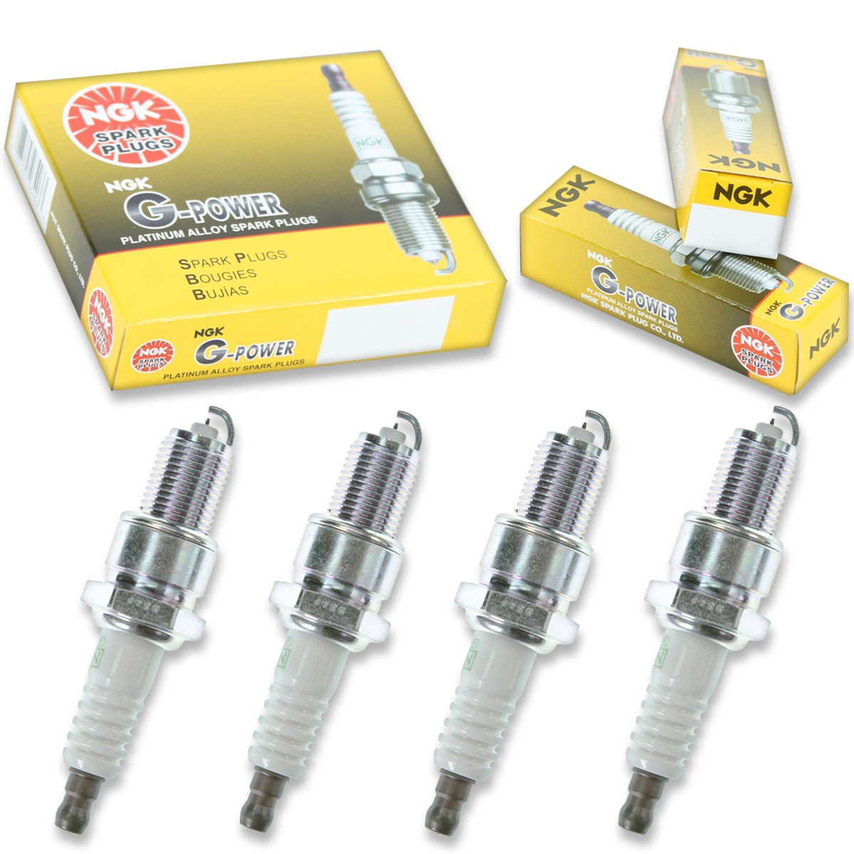 4 pcs NGK G-Power Spark Plugs for 1972-1981 Ford Courier 2.0L 1.8L L4 - dn