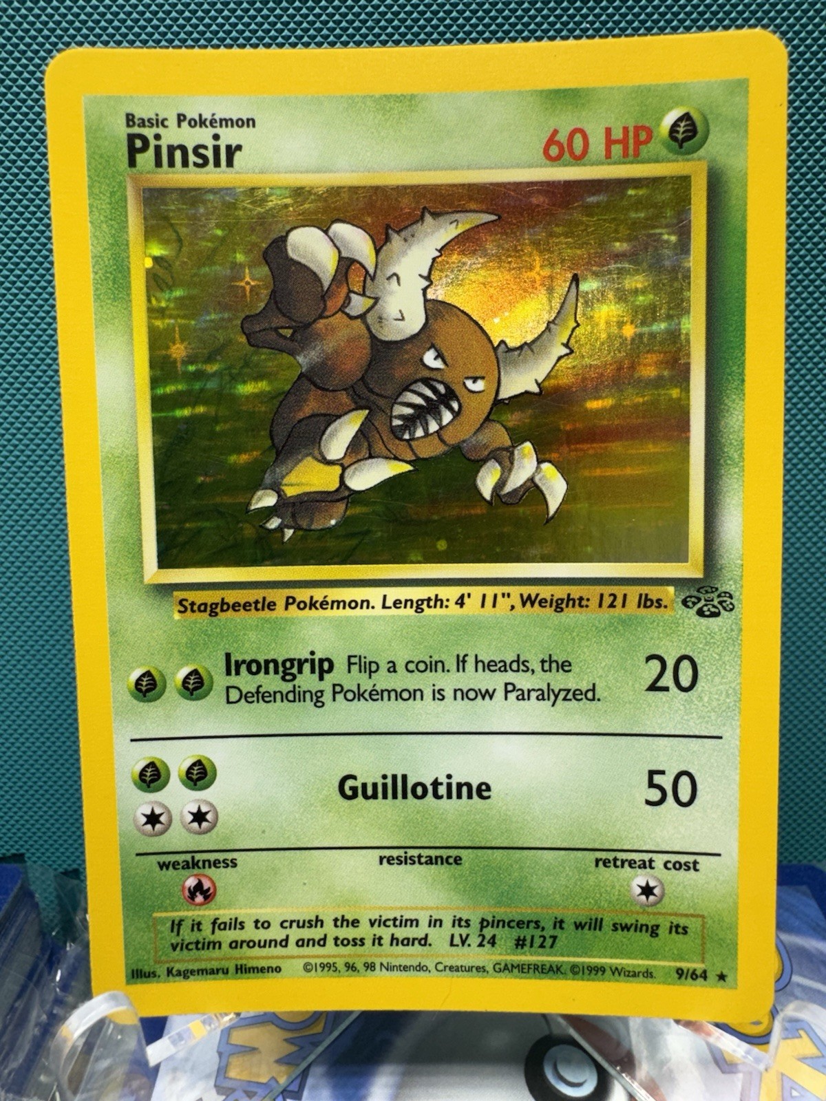 Pinsir 9/64 Jungle Holo Vintage WOTC Pokemon Card  LP