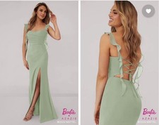 Azazie Bridesmaid Dress Dusty Sage Chiffon Size A4