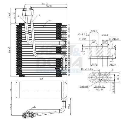 997049 EVAPORATOR AIR CONDITIONING MEAT & DORIA FOR KIA SORENTO I,SORENTO I VAN - Image 2 of 4