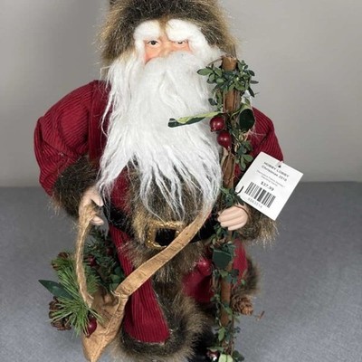 Large Hobby Lobby Christmas 2010 Santa Claus Wood Base 18'' Rustic Decor