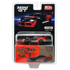 Mini GT MGT00206 HKS Toyota GR Supra Advan 2020 Tokyo Auto Salon 1:64 Black Red