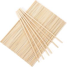 50Pcs Wooden Dowel Rods 1/4 x 12 Inch Wood Sticks for Crafts, Precut Wooden Rod
