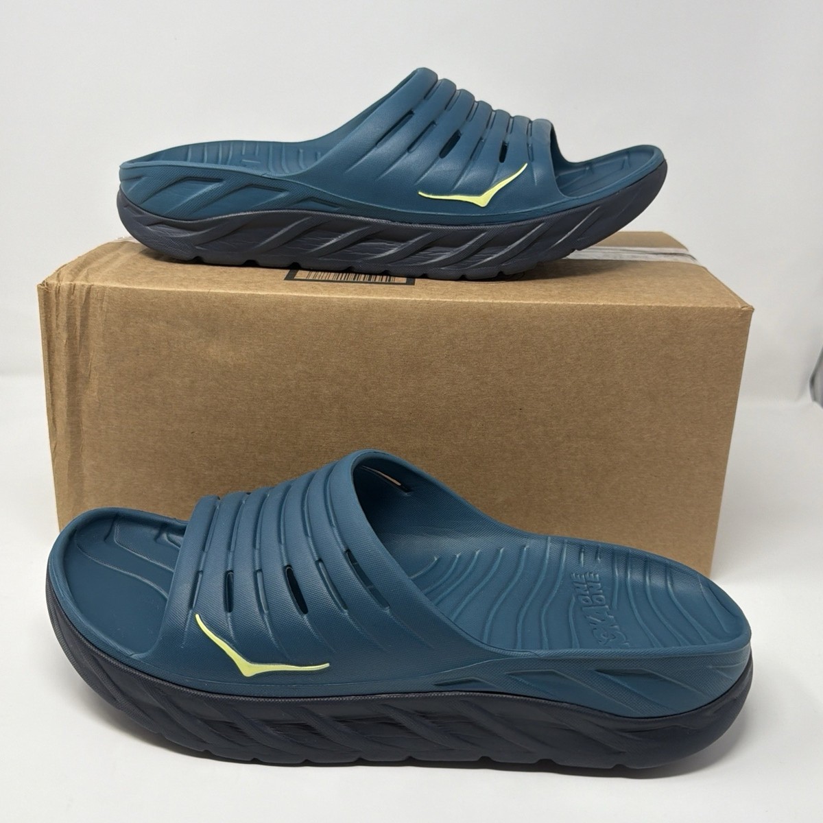 HOKA ONE ONE ORA Recovery Slide Men's Size 14 Blue Cushioned