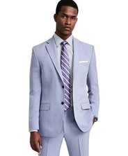Dkny Mens Modern Fit Suit Jacket 40 Regular Light Blue DNUR218W0020