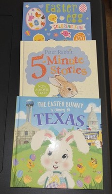 The Easter Bunny is coming to Texas / Easter Gift Basket,  3 Book Lot NEW