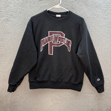 Champion Sweatshirt Adult Medium Black Reverse Weave Crewneck Grunge Y2K Sports