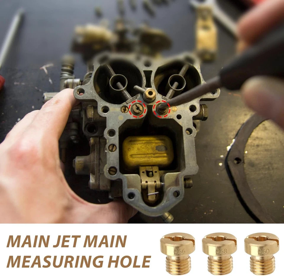 15 Pezzi Getti Carburatore M4 Con 16 Kit Pulizia per Dellorto 4Mm Set Di Ugello  - Immagine 3 di 4