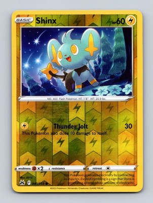 TCG Pokemon Karte Shinx CRZ 040/159 ENG 313 Common Crown Zenith