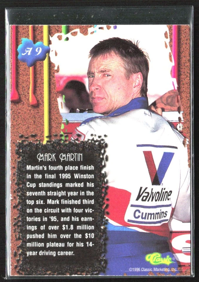 Mark Martin 1996 Classic Visions Signings Artistry #A9 - Image 2 of 3