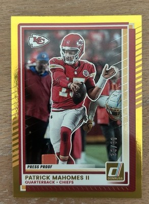 2025 Donrusa Football Patrick Mahomes Gold Press Proof /50 Kansas City CHEIFs