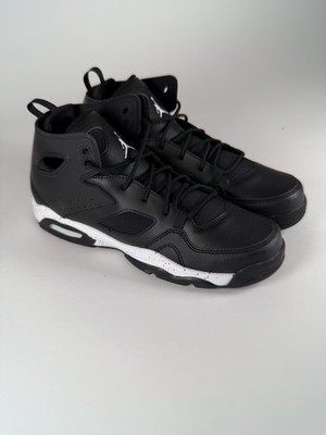 Size 7Y/8.5W- Jordan Flight Club 91' Black White White High Top Sneakers Leather