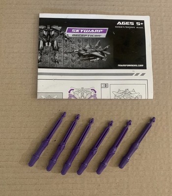 transformers revenge of the fallen skywarp instructions and missles