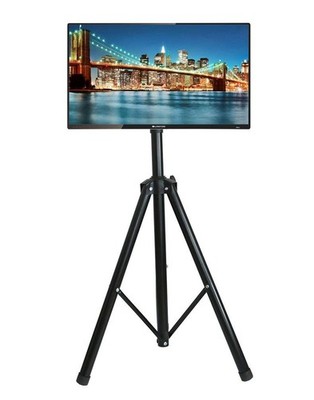 Black Tripod TV Display Portable Floor Stand Height Adjustable Mount for 32'' ...