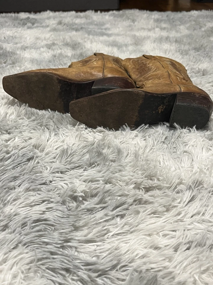 Botas vaqueras occidentales LUCCHESE Savannah Mad Dog cuero de cabra tostado para mujer talla 8 Foto 2 de 4