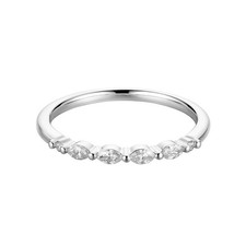14K White Gold Natural Diamond Anniversary Wedding Band MZ5817
