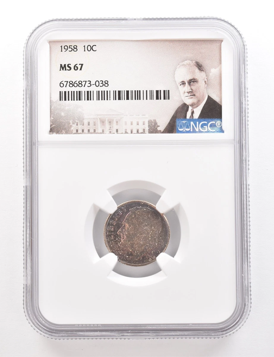 MS 67 Graded 1958 Roosevelt Dimes (1946-Now) for sale | eBay