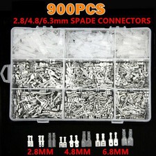 900X Assortment Set Electrical Wire Crimp Connectors Male Female Spade Terminals