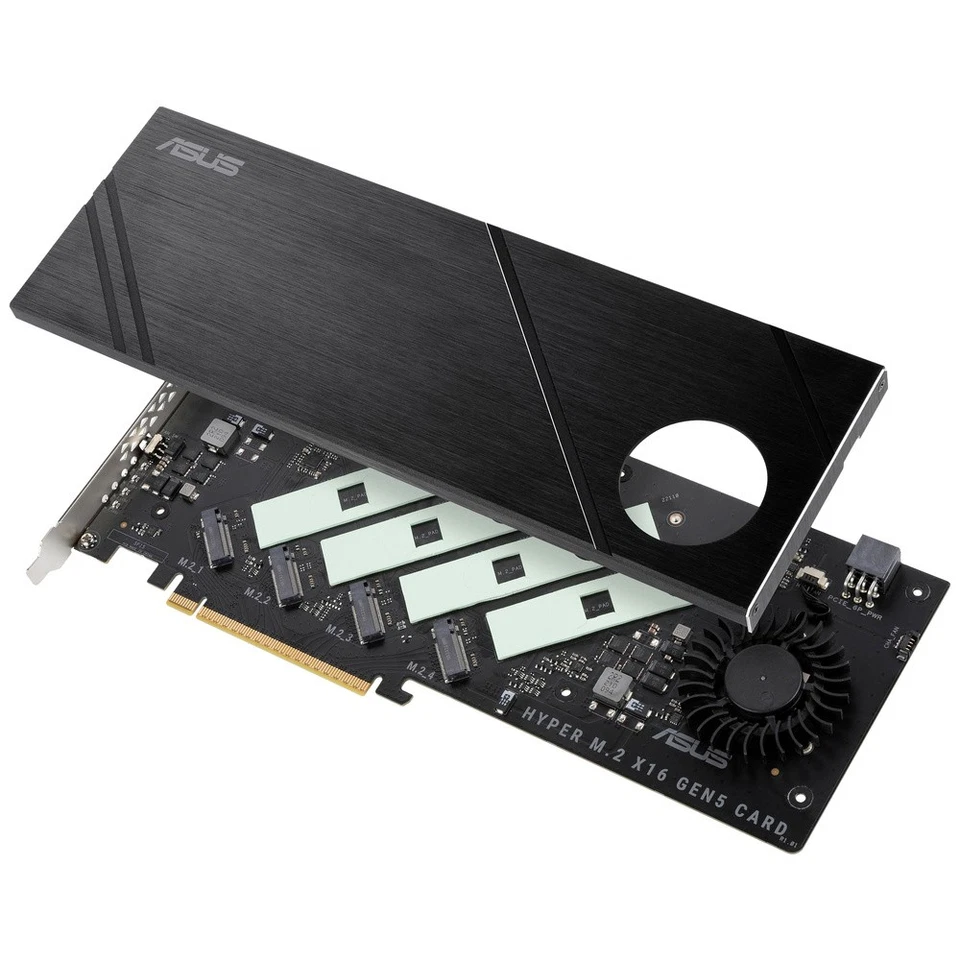 Asus Hyper M.2 x16 Gen5 Card M.2 Controller PCIe x16 Passend für (SSD): 2242... - Bild 2 von 4
