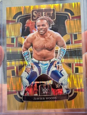 Xavier Woods WWE Panini Select 2024 Concourse Prizm Gold Parallel 02/10 #72