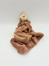 Jellycat Bashful Monkey Plush Lovey Brown Security Blanket Soother london Toy