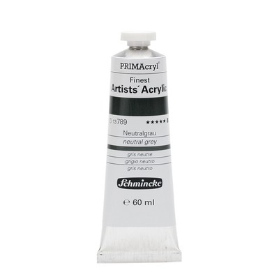 (264,33 /1l) Schmincke 60ml PRIMAcryl Neutralgrau Acryl  13 789 011