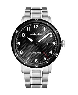 ADRIATICA Men Automatic Casual Watch Classic Dress Black Dial Waterproof Swiss 4