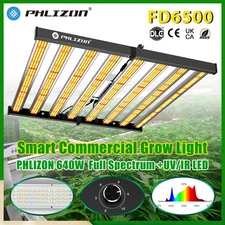 Phlizon PL2000 640W LED Grow Light Bar Samsung Full Spectrum Commercial Grow CO2