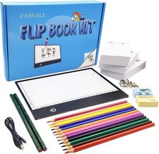 Canvall Flipbook Set for Drawing and Tracing Animation, Include: A5 daylight