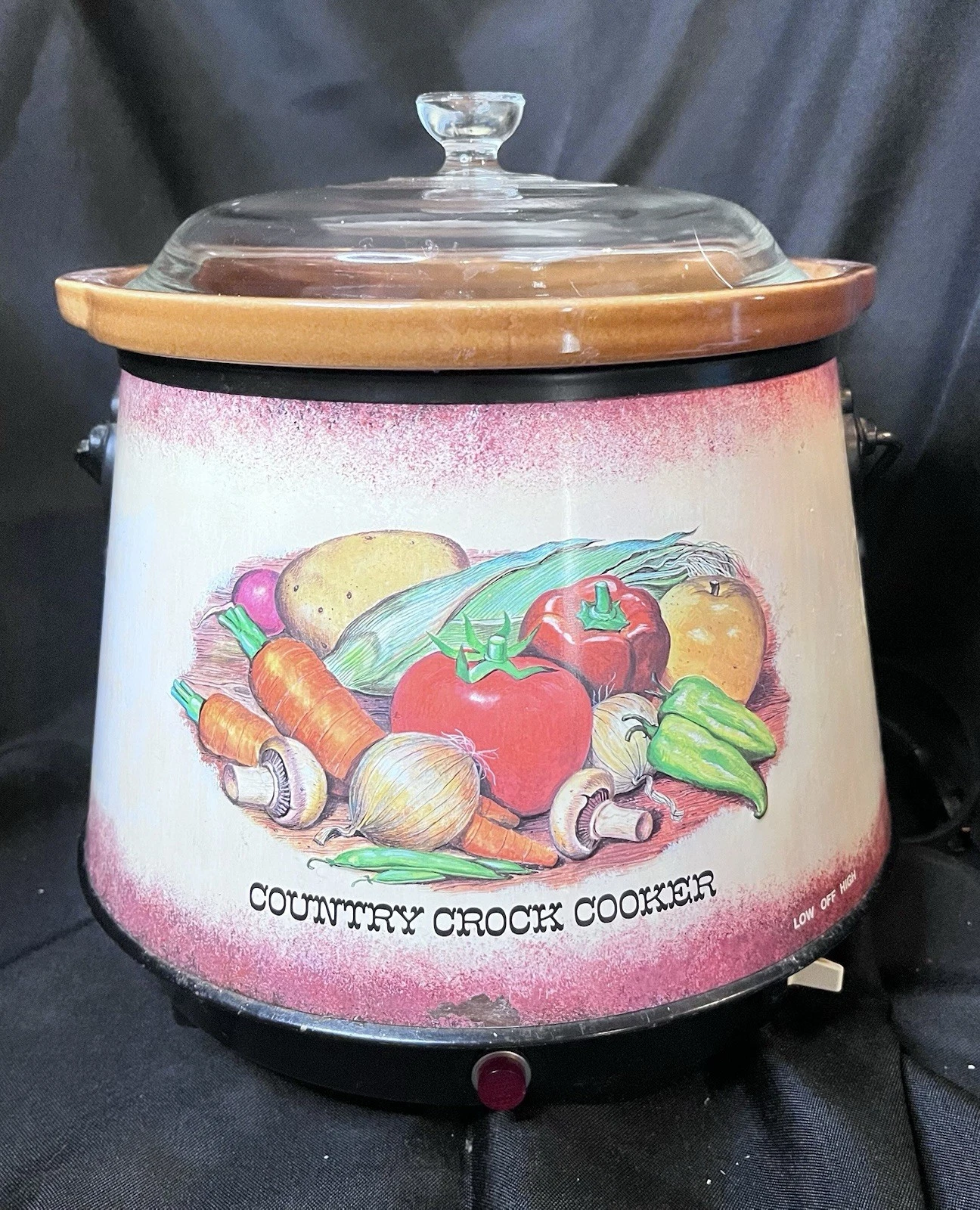 Vintage Farberware Country Crock Pot Model 266 Swedish Style 4 Qt TESTED