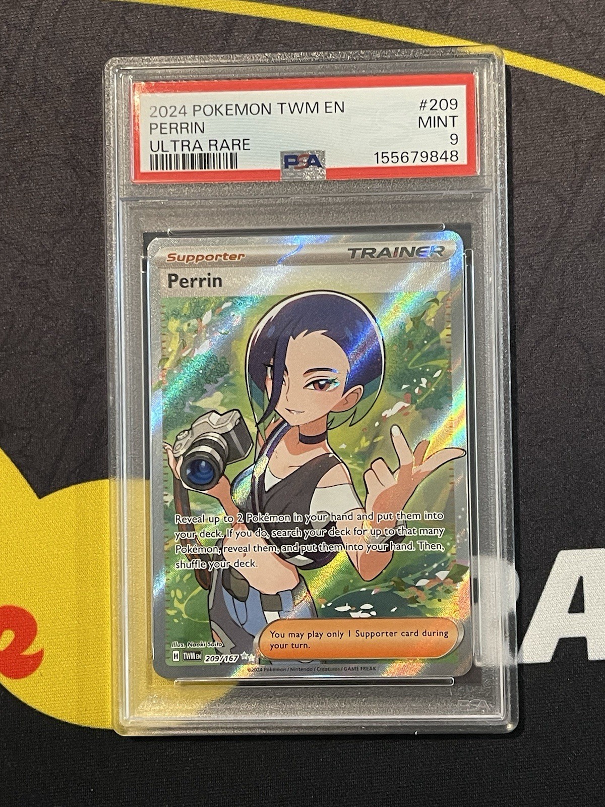 Pokemon Twilight Masquerade Perrin Full Art 209 PSA 9 Mint